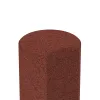Detailaufnahme der Randausprägung von WARCO-Produkt 2561, Gumová palisáda, Format ø 250 x 800 mm, Farbe Cihlovo červená.