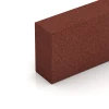 Detailaufnahme der Randausprägung von WARCO-Produkt 7029, Schod z gumového granulátu, Format 100 x 30 x 15 cm, Farbe Cihlová červená.