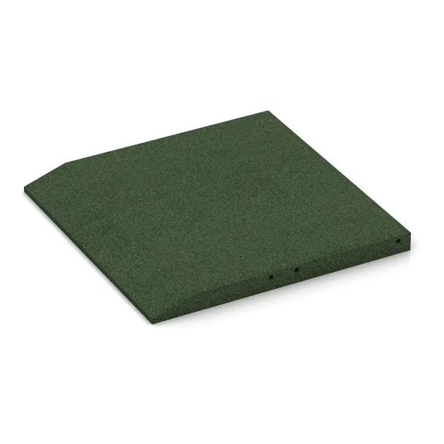 Detailaufnahme der Randausprägung von WARCO-Produkt 0429, Edge tile (one chamfered side), Format 500 x 500 x 40 mm, Farbe Trávová zelená.