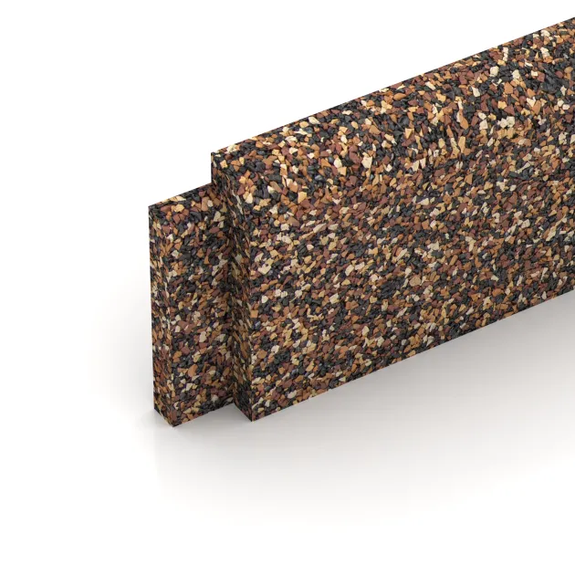 Detailaufnahme der Randausprägung von WARCO-Produkt 2261, Wall protection - skirting board, Format 750 x 80 x 20 mm, Farbe Kôra a Basto.
