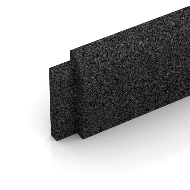 Detailaufnahme der Randausprägung von WARCO-Produkt 2263, Wall protection - skirting board, Format 750 x 80 x 20 mm, Farbe Antracit.