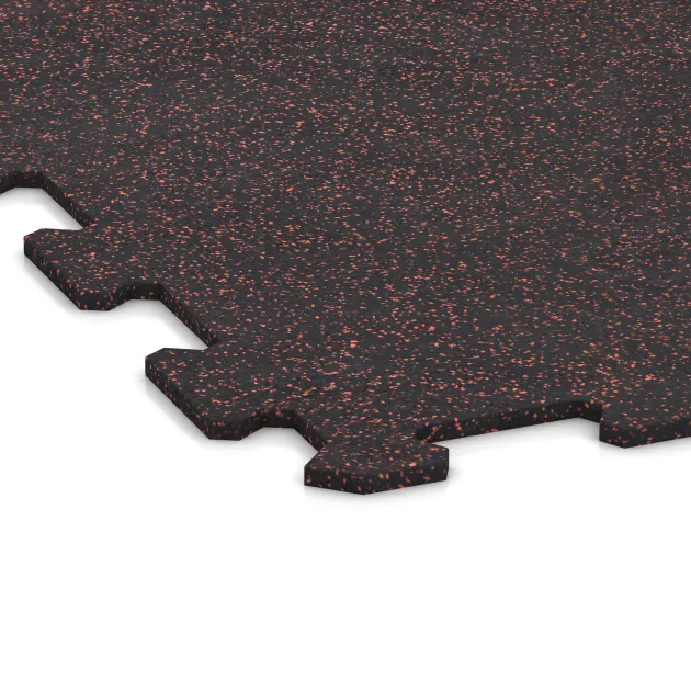 Detailaufnahme der Randausprägung von WARCO-Produkt 1033, Stair covering, Format 970 x 970 x 8 mm, Farbe Ľahko červené posypané.