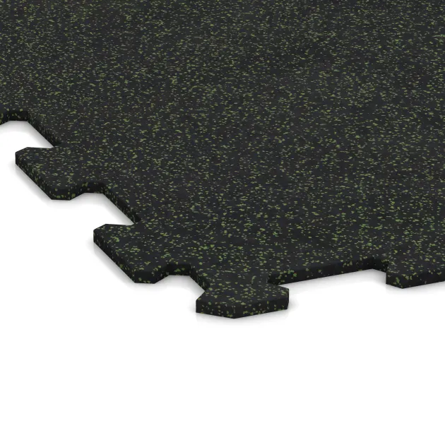 Detailaufnahme der Randausprägung von WARCO-Produkt 1042, Stair covering, Format 970 x 970 x 8 mm, Farbe Ľahko zeleno posypaná.