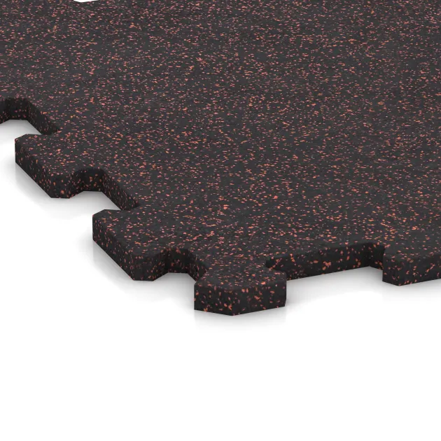 Detailaufnahme der Randausprägung von WARCO-Produkt 0972, Stair covering, Format 485 x 485 x 16 mm, Farbe Ľahko červené posypané.