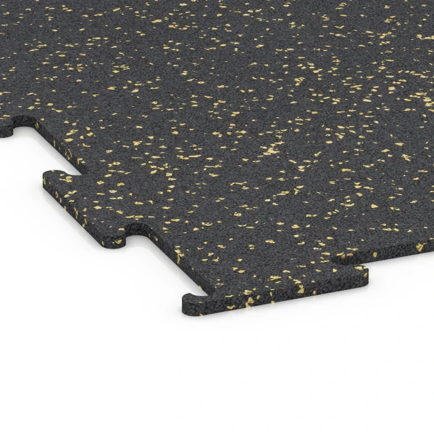 Detailaufnahme der Randausprägung von WARCO-Produkt 6454, Športová podlaha Kompakt, Format 100 × 100 × 0,8 cm, Farbe Ľahko žlto posypaná.