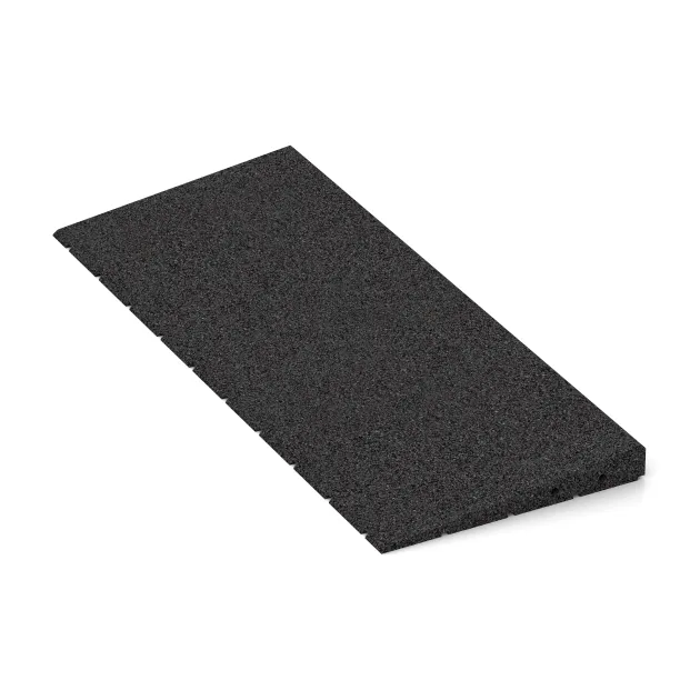 Detailaufnahme der Randausprägung von WARCO-Produkt 2428, Prahová rampa 75 cm, Format 750 x 300 x 40/8 mm, Farbe Antracit.