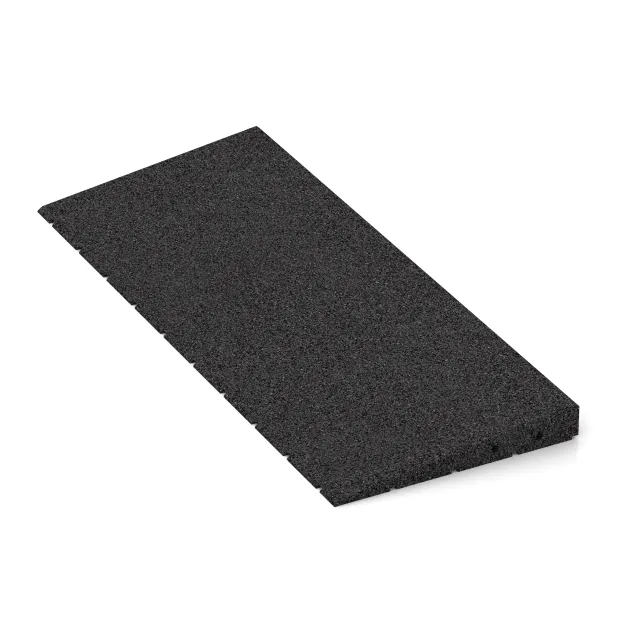 Detailaufnahme der Randausprägung von WARCO-Produkt 2468, Prahová rampa 75 cm, Format 750 x 300 x 45/8 mm, Farbe Antracit.