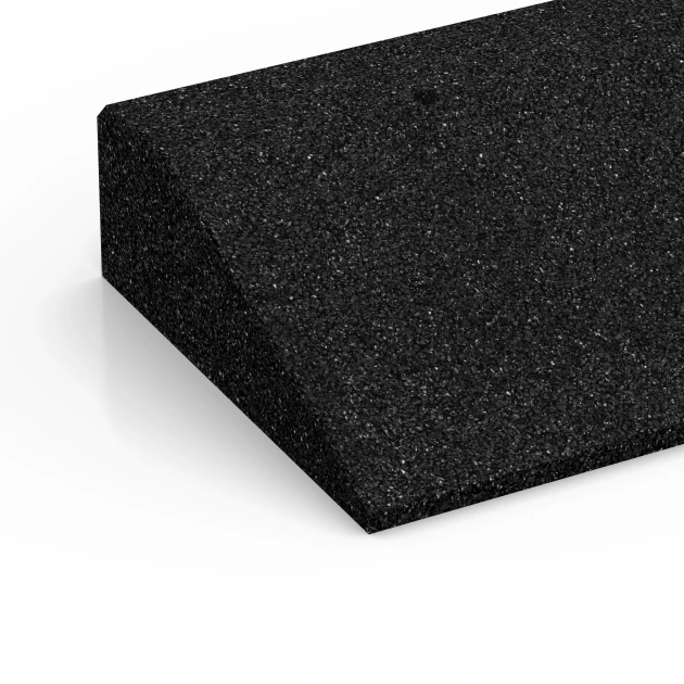 Detailaufnahme der Randausprägung von WARCO-Produkt 6602, Nájazd na prah, Format 100 × 25 cm | 1 < 9 cm, Farbe Antracit.