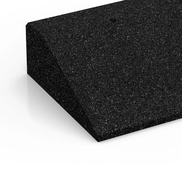Detailaufnahme der Randausprägung von WARCO-Produkt 6603, Nájazd na prah, Format 100 × 25 cm | 1 < 10 cm, Farbe Antracit.