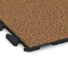 Detailaufnahme der Randausprägung von WARCO-Produkt 1602, Fitness gumové dlaždice Classic, Format 1000 x 1000 x 30 mm, Farbe Terra Cotta.