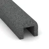 Detailaufnahme der Randausprägung von WARCO-Produkt 2589, Rubber Kerb Cap, Format 1000 x 100 x 100 x 60 mm, Farbe Šedý bridlica.