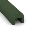 Detailaufnahme der Randausprägung von WARCO-Produkt 2582, Rubber Kerb Cap, Format 1000 x 100 x 100 x 50 mm, Farbe Trávová zelená.