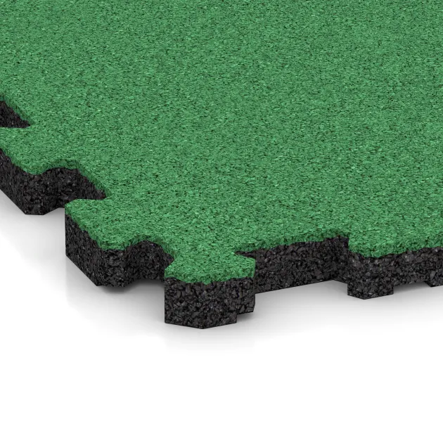 Detailaufnahme der Randausprägung von WARCO-Produkt 5968, Stair covering, Format 306 x 306 x 20 mm, Farbe Jarná zelená.