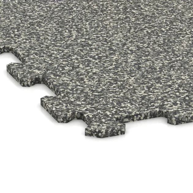 Detailaufnahme der Randausprägung von WARCO-Produkt 1020, Športová podlaha Kompakt, Format 970 x 970 x 8 mm, Farbe Šedý granit.