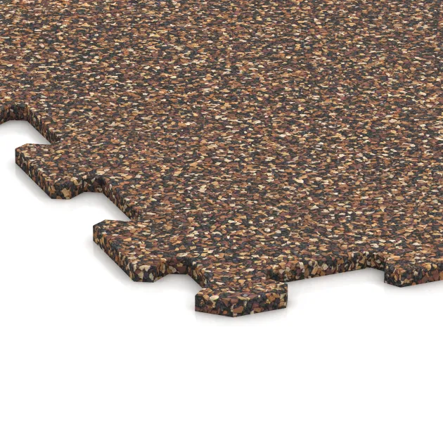 Detailaufnahme der Randausprägung von WARCO-Produkt 1024, Športová podlaha Kompakt, Format 970 x 970 x 8 mm, Farbe Kôra a Basto.