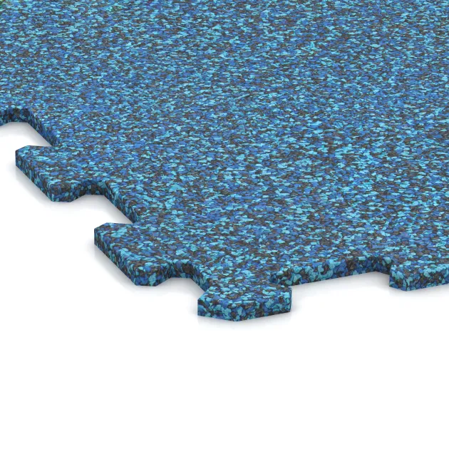 Detailaufnahme der Randausprägung von WARCO-Produkt 1029, Športová podlaha Kompakt, Format 970 x 970 x 8 mm, Farbe Atlantic.