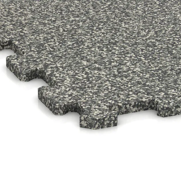 Detailaufnahme der Randausprägung von WARCO-Produkt 1097, Športová podlaha Kompakt, Format 970 x 970 x 16 mm, Farbe Šedý granit.