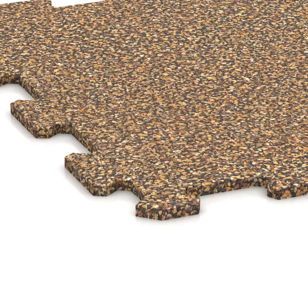 Detailaufnahme der Randausprägung von WARCO-Produkt 0895, Športová podlaha Kompakt, Format 485 x 485 x 8 mm, Farbe Maroko.