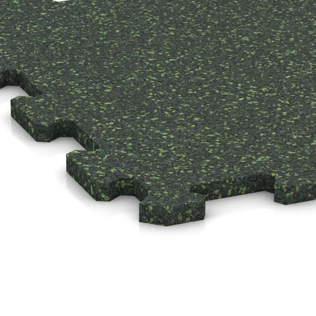 Detailaufnahme der Randausprägung von WARCO-Produkt 0961, Športová podlaha Kompakt, Format 485 x 485 x 16 mm, Farbe Anglická tráva.