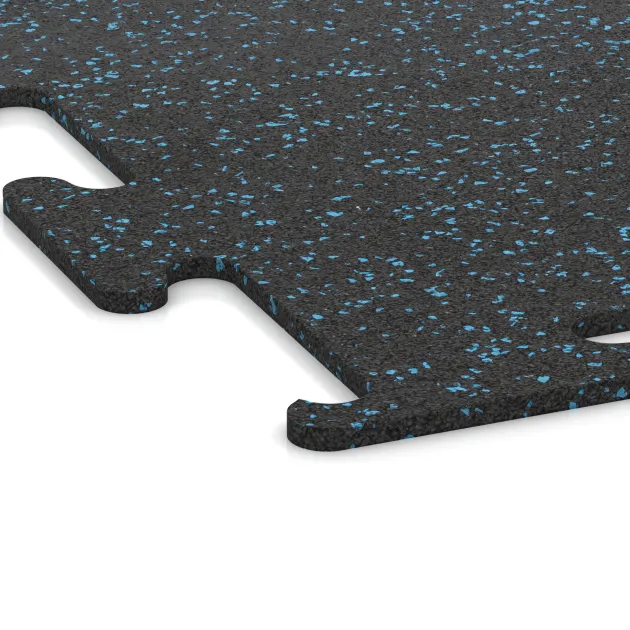 Detailaufnahme der Randausprägung von WARCO-Produkt 3754, Športová podlaha Fitness Performance Elite, Format , Farbe Ľahko modro posypaná.
