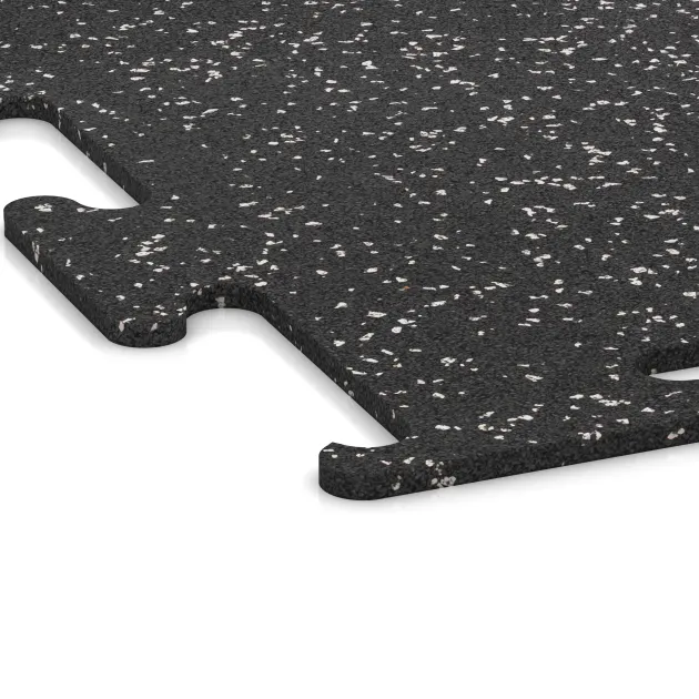 Detailaufnahme der Randausprägung von WARCO-Produkt 3779, Športová podlaha Fitness Performance Elite, Format , Farbe Lehko sivá posypaná.