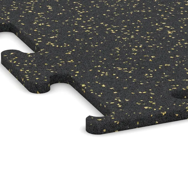 Detailaufnahme der Randausprägung von WARCO-Produkt 3768, Športová podlaha Fitness Performance Elite, Format , Farbe Ľahko žlto posypaná.