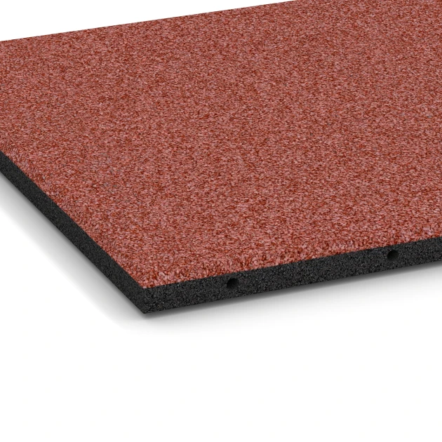 Detailaufnahme der Randausprägung von WARCO-Produkt 6288, Dopadové dosky, Format 50 x 50 x 3 cm, Farbe Paradajková červená.