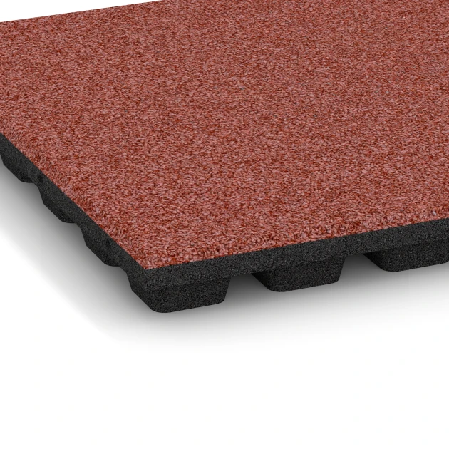 Detailaufnahme der Randausprägung von WARCO-Produkt 6136, Dopadová dlaždica – 170 cm, Format 50 x 50 x 4,8 cm, Farbe Paradajková červená.