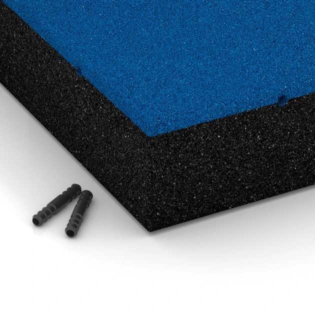 Detailaufnahme der Randausprägung von WARCO-Produkt 6229, Dopadové dosky, Format 50 x 50 x 11 cm, Farbe Nebeská modrá.