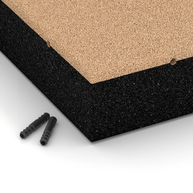 Detailaufnahme der Randausprägung von WARCO-Produkt 6282, Dopadová dlaždica – 300 cm, Format 50 x 50 x 11 cm, Farbe Pieskovo béžová.