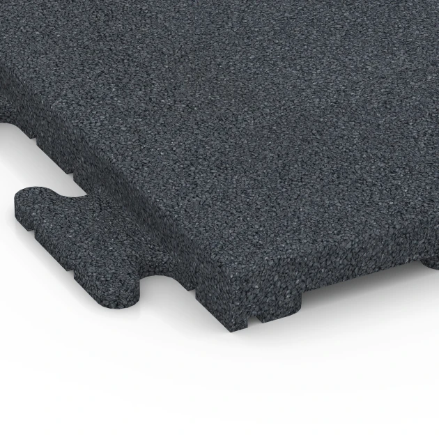 Detailaufnahme der Randausprägung von WARCO-Produkt 7055, Gumová dlažba Linea, Format 50 x 50 x 3 cm | 0,25 m², Farbe Bridlicová sivá.