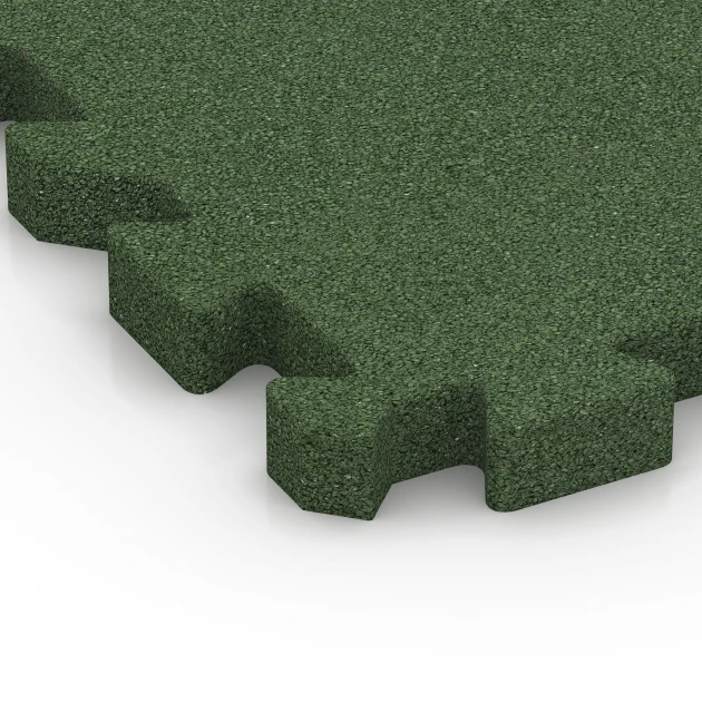 Detailaufnahme der Randausprägung von WARCO-Produkt 6995, Fitness dlaždice, Format 50 x 50 x 4 cm | 0,25 m², Farbe Trávovo zelená.