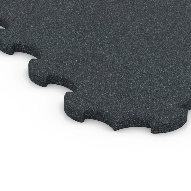 Detailaufnahme der Randausprägung von WARCO-Produkt 6323, Podložka pod fitness stroje, Format 102,5 x 102,5 x 2,5 cm | 1,05 m², Farbe Antracit.
