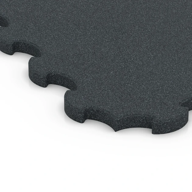 Detailaufnahme der Randausprägung von WARCO-Produkt 6322, Fitness Ochranná Podložka, Format 102,5 x 102,5 x 3 cm | 1,05 m², Farbe Antracit.