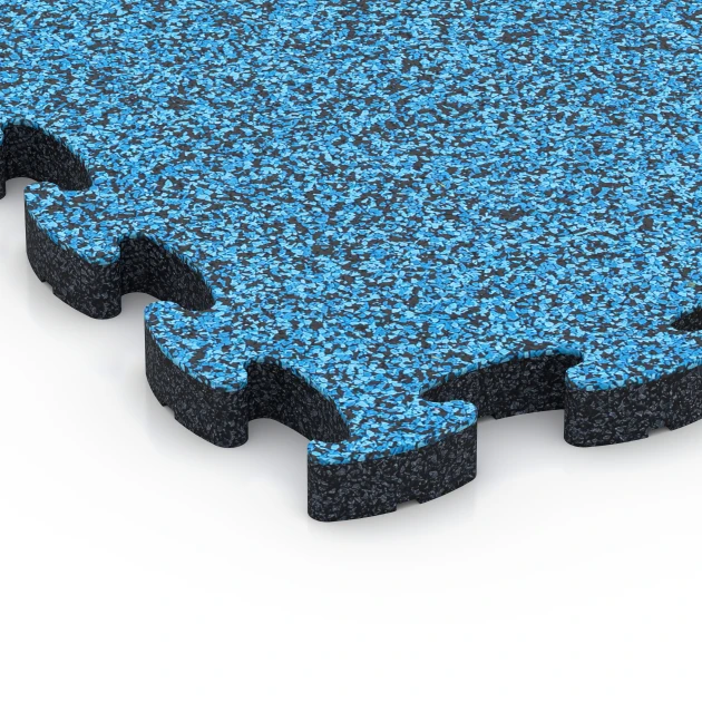 Detailaufnahme der Randausprägung von WARCO-Produkt 6938, Bezpečnostná puzzle podložka, Format 44,6 x 44,6 × 2,8 cm, Farbe Atlantik.