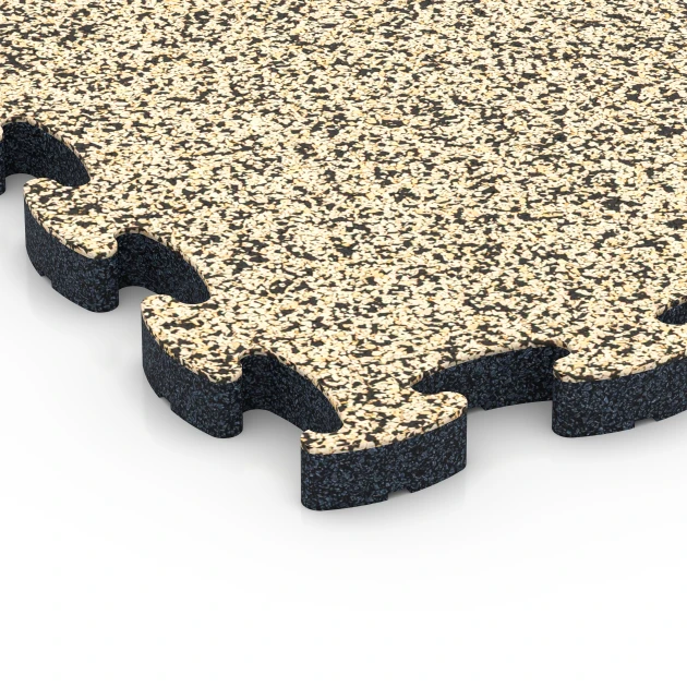 Detailaufnahme der Randausprägung von WARCO-Produkt 6847, Fitness Active podlaha, Format 44,6 x 44,6 × 2,8 cm, Farbe Travertín.