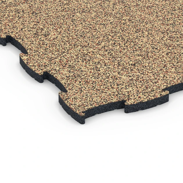 Detailaufnahme der Randausprägung von WARCO-Produkt 6853, Fitness Active podlaha, Format 97,1 x 97,1 x 2,8 cm, Farbe Terakota.