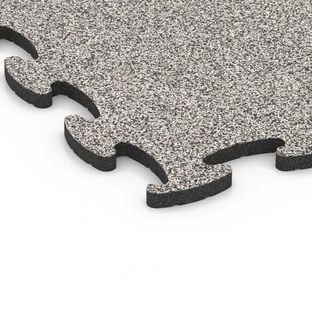 Detailaufnahme der Randausprägung von WARCO-Produkt 6887, Fitnes podlaha Max, Format 97,1 x 97,1 x 2,8 cm, Farbe Sivá žula.