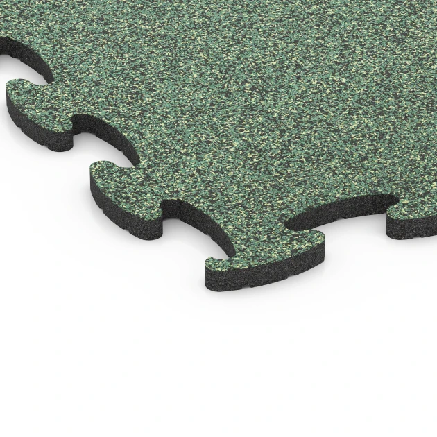 Detailaufnahme der Randausprägung von WARCO-Produkt 6888, Fitnes podlaha Max, Format 98 x 98 x 2,8 cm, Farbe Anglický trávnik.