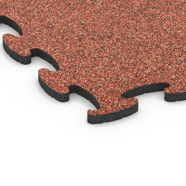 Detailaufnahme der Randausprägung von WARCO-Produkt 6890, Fitnes podlaha Max, Format 98 x 98 x 2,8 cm, Farbe Etna.
