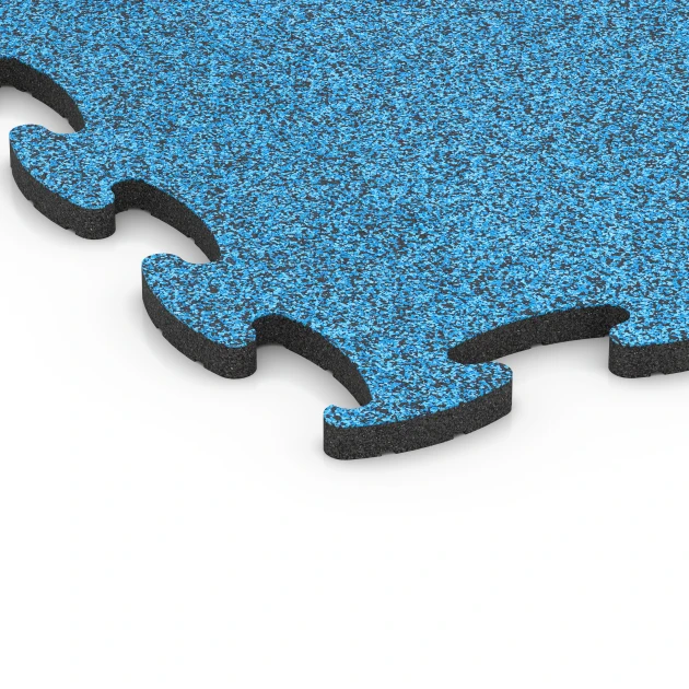 Detailaufnahme der Randausprägung von WARCO-Produkt 6893, Fitnes podlaha Max, Format 97,1 x 97,1 x 2,8 cm, Farbe Atlantik.