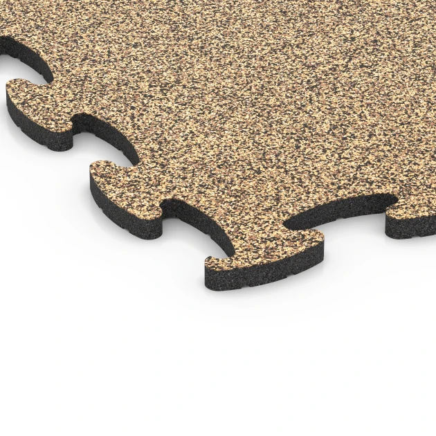 Detailaufnahme der Randausprägung von WARCO-Produkt 6894, Fitnes podlaha Max, Format 98 x 98 x 2,8 cm, Farbe Ratan.