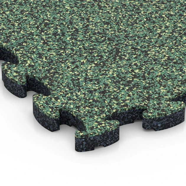 Detailaufnahme der Randausprägung von WARCO-Produkt 6771, Gumová dlažba okolo bazéna, Format 28,9 x 28,9 x 1,8 cm, Farbe Anglický trávnik.