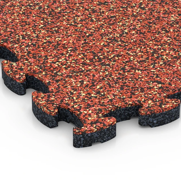 Detailaufnahme der Randausprägung von WARCO-Produkt 6773, Gumová dlažba okolo bazéna, Format 28,9 x 28,9 x 1,8 cm, Farbe Etna.
