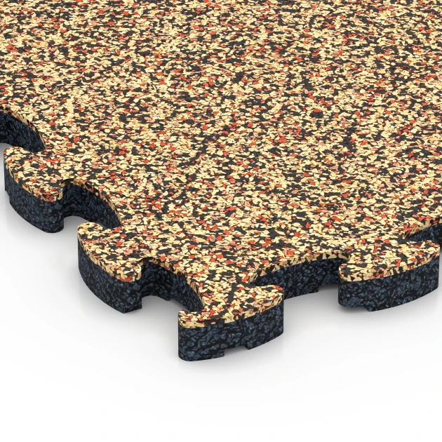 Detailaufnahme der Randausprägung von WARCO-Produkt 6817, Gumové dlaždičky na balkón, Format 28,9 x 28,9 x 1,8 cm, Farbe Terakota.