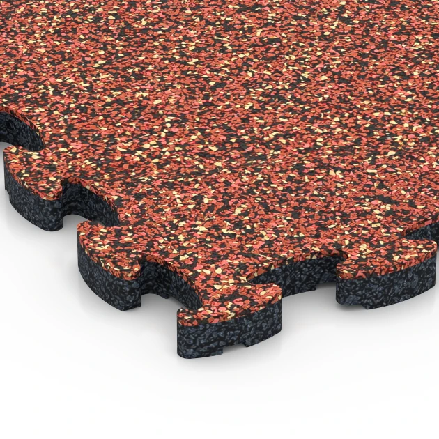 Detailaufnahme der Randausprägung von WARCO-Produkt 6818, Gumové dlaždičky na balkón, Format 28,9 x 28,9 x 1,8 cm, Farbe Etna.