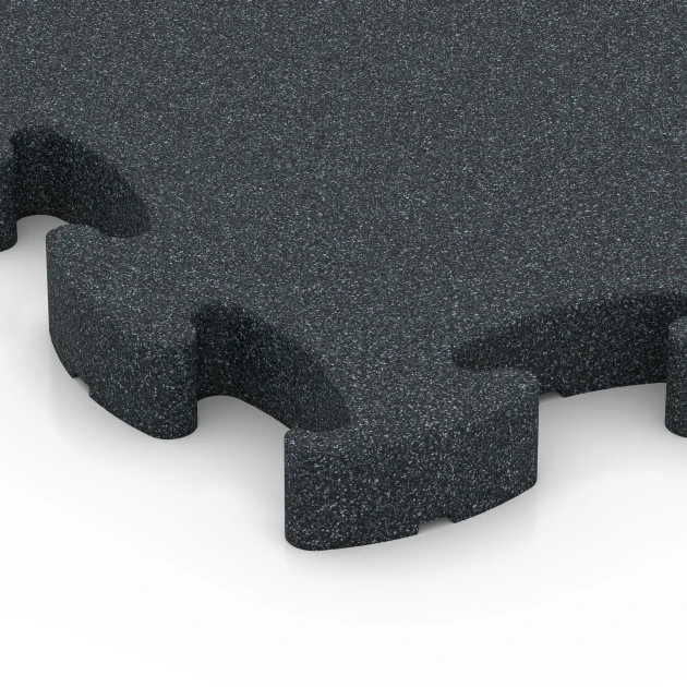 Detailaufnahme der Randausprägung von WARCO-Produkt 6967, Fitness Premium podlaha Plus, Format 45,9 x 45,9 x 2,8 cm, Farbe Antracit.