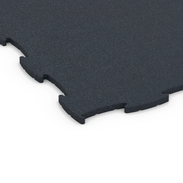 Detailaufnahme der Randausprägung von WARCO-Produkt 6968, Fitness Premium podlaha Plus, Format 99 x 99 x 1,8 cm, Farbe Antracit.