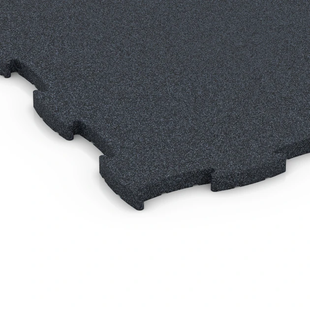 Detailaufnahme der Randausprägung von WARCO-Produkt 6963, Fitness Premium športová podlaha, Format 99 x 99 x 2,8 cm, Farbe Antracit.