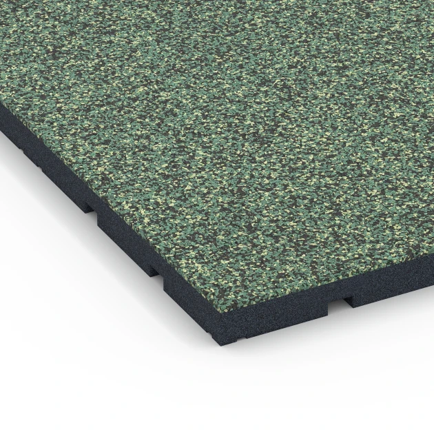Detailaufnahme der Randausprägung von WARCO-Produkt 7134, Športová podlaha pre vonkajšie fitness, Format 60 x 60 x 3 cm | 0,36 m², Farbe Anglický trávnik.